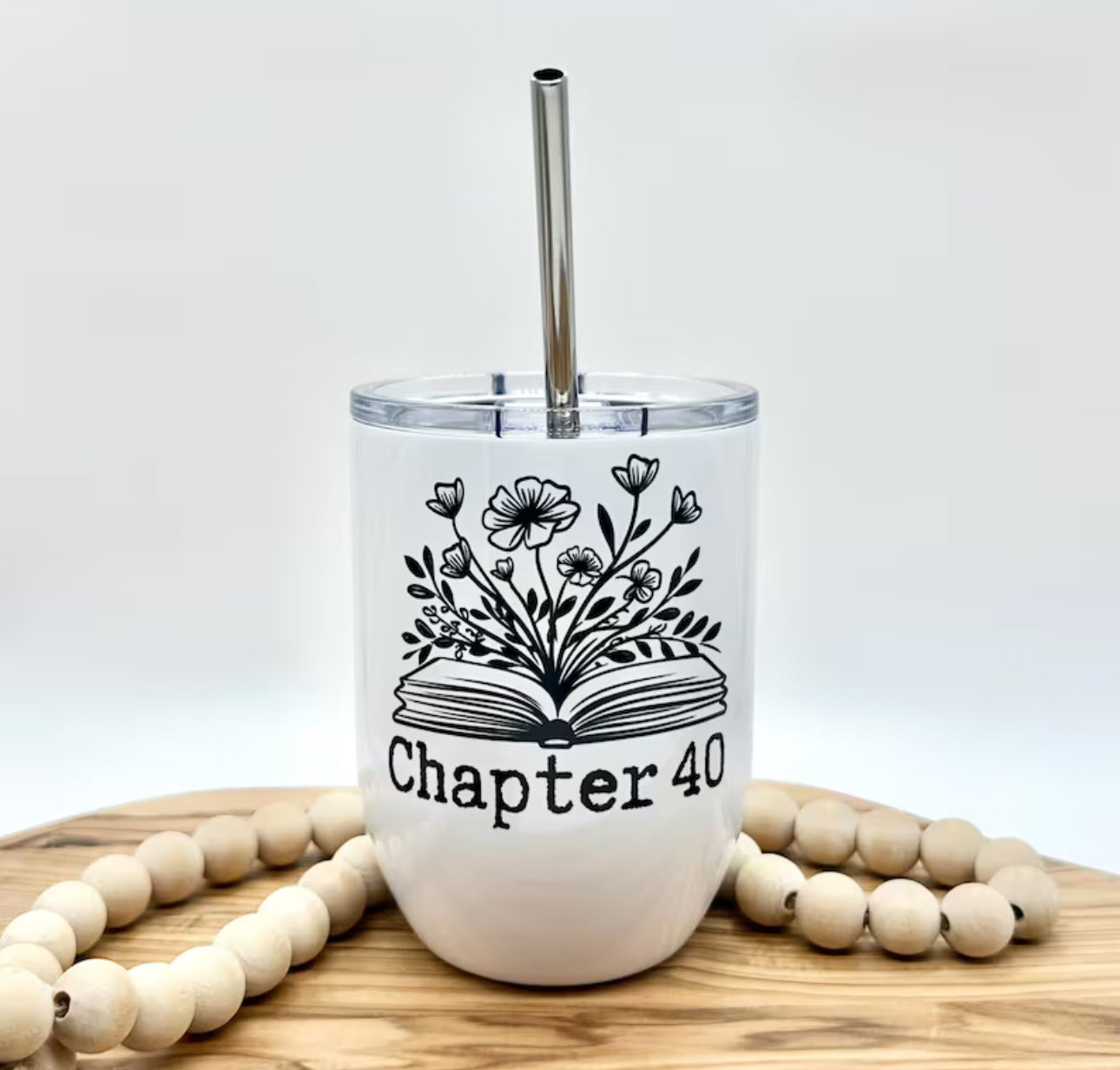 Insulated Wine Glass for Book Lover