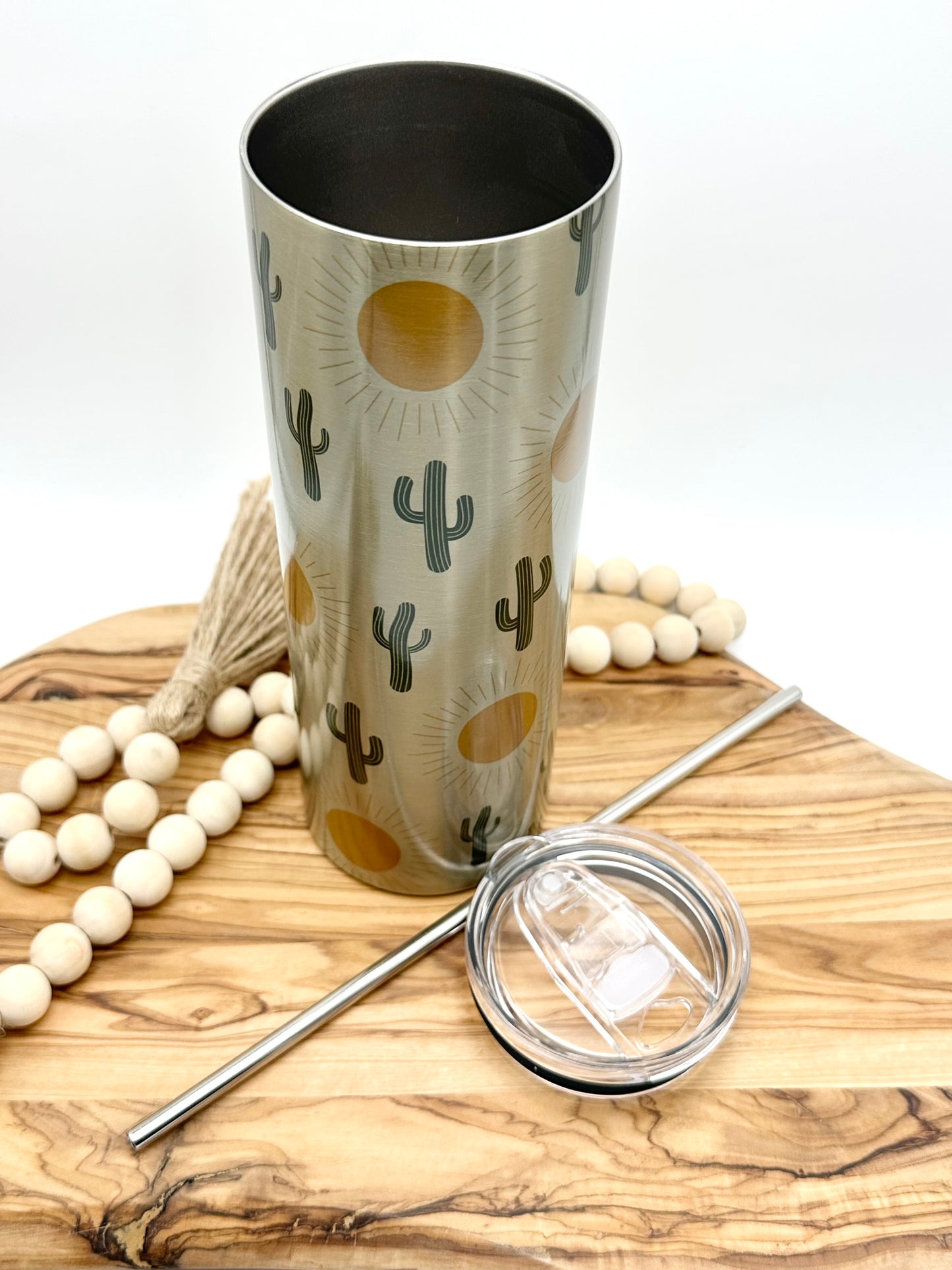 Insulated Stainless Steel Cactus Tumbler