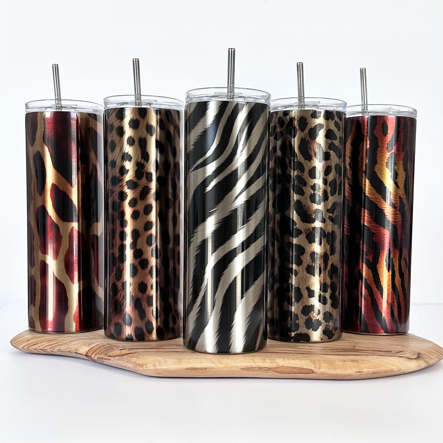 Insulated Stainless Steel Animal Print Tumbler