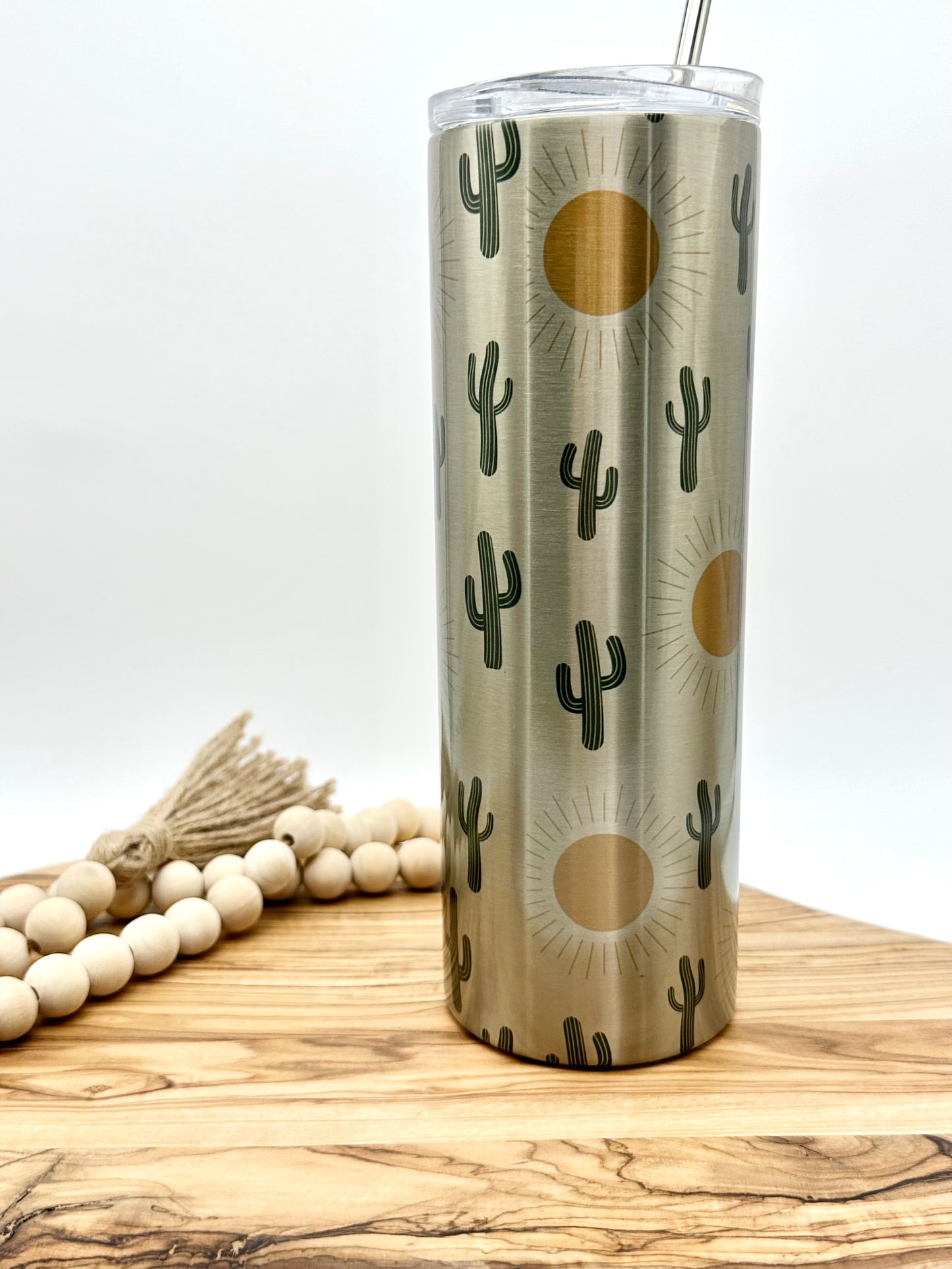 Insulated Stainless Steel Cactus Tumbler