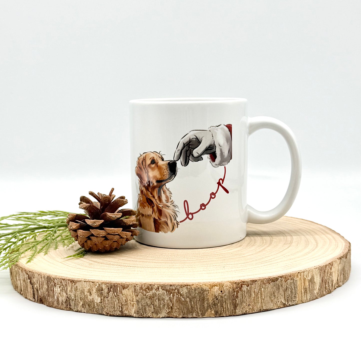 Boop Christmas Dog Mug - 12oz Ceramic Coffee Cup