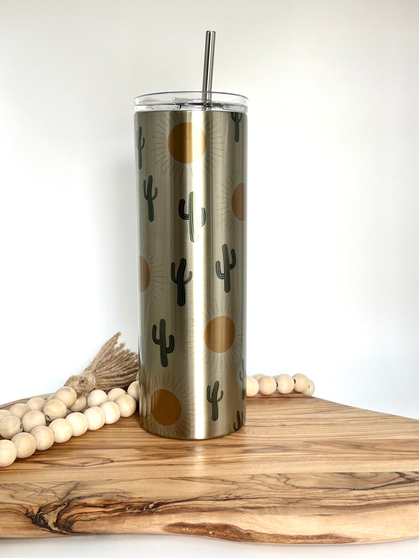 Insulated Stainless Steel Cactus Tumbler