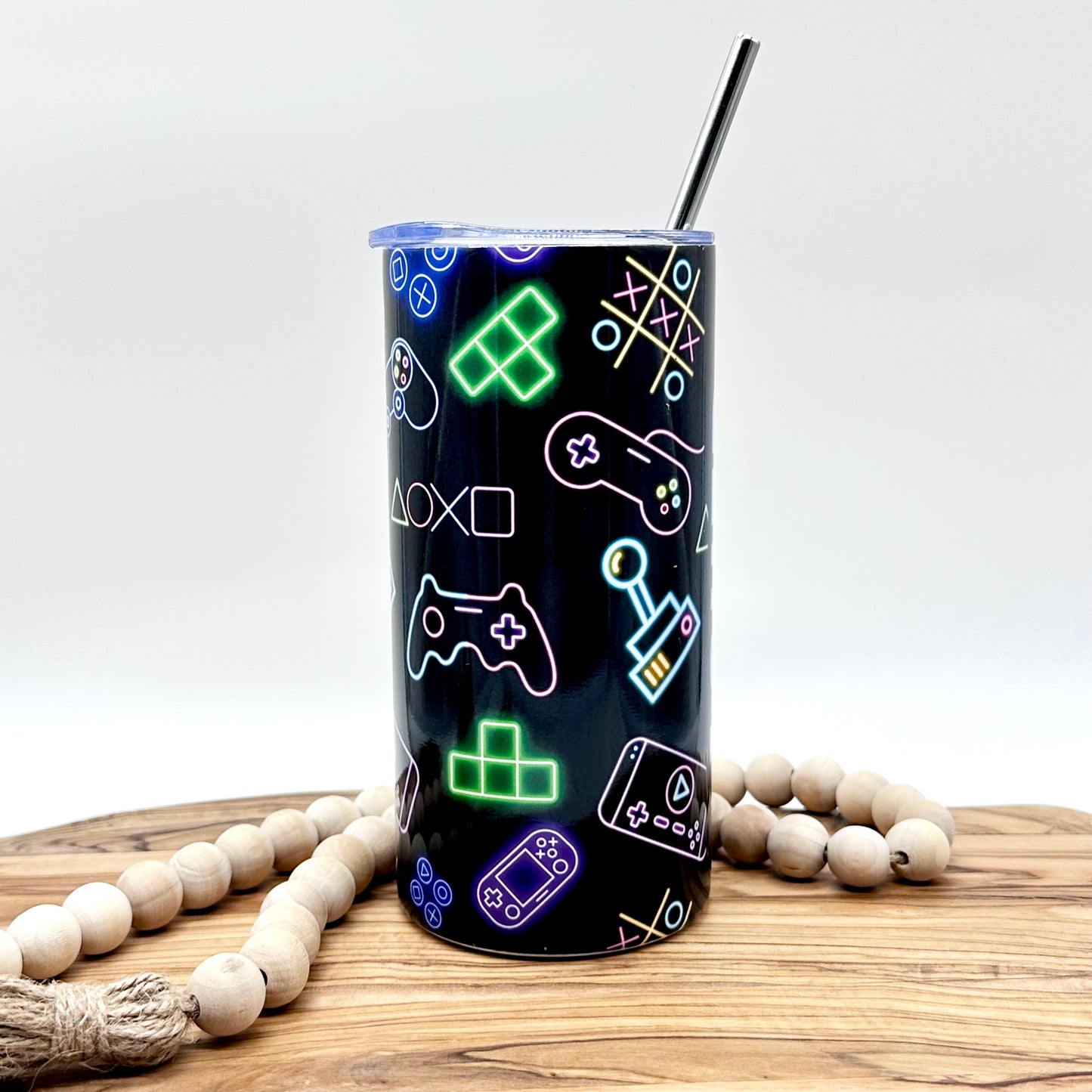 Kids Personalized Neon Gaming Tumbler 15oz