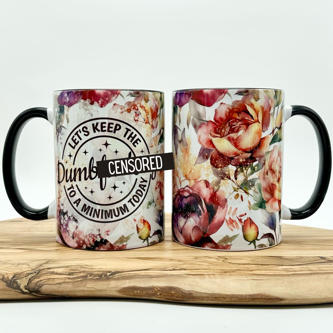 Funny Coffee Mug with Flowers