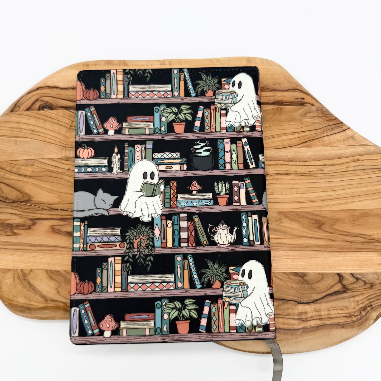 Ghostly Bookshelf A5 Lined Journal