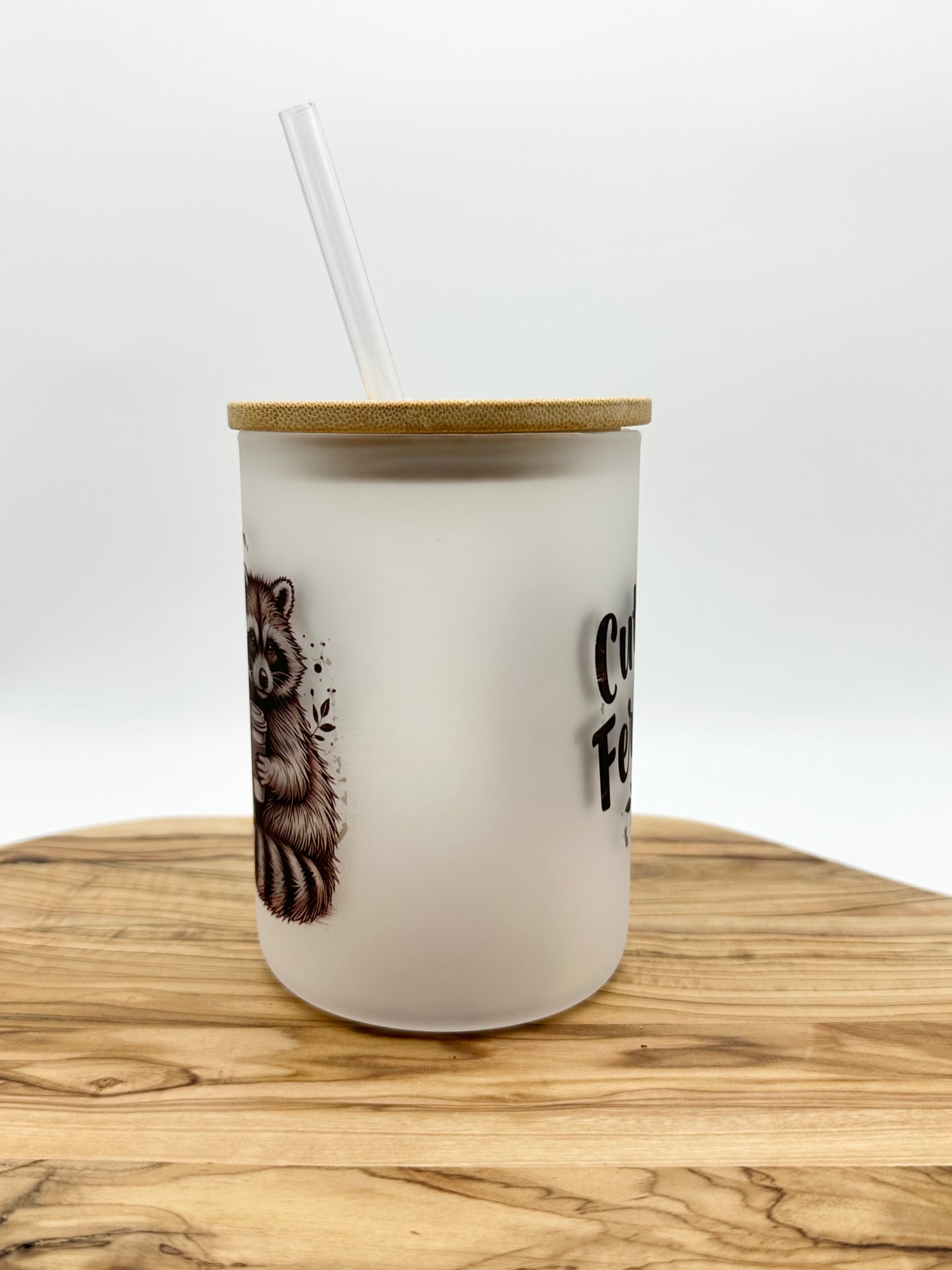 Funny Raccoon Frosted Coffee Mug