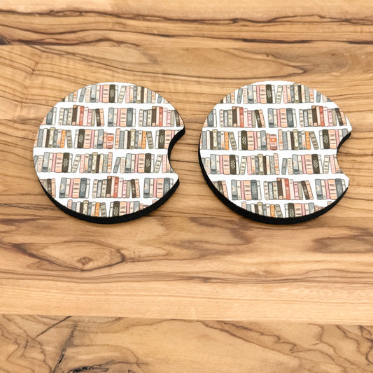 Book Lover Car Coasters