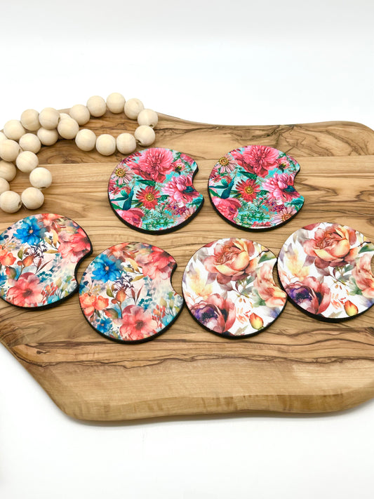 Floral Car Coasters