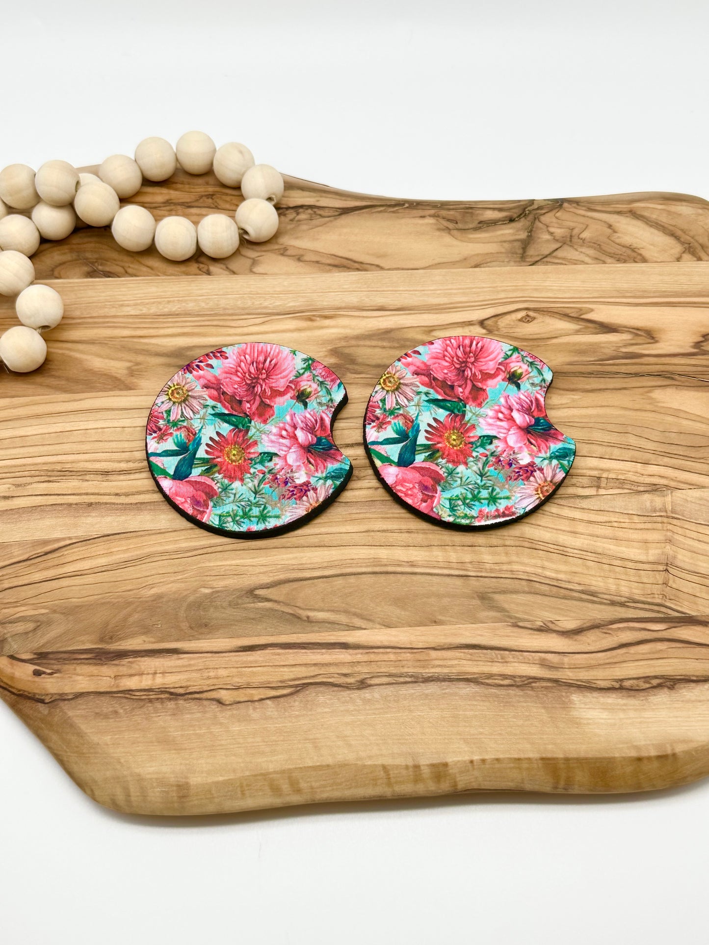 Floral Car Coasters