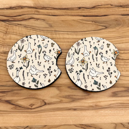 Cute Goose Car Coasters