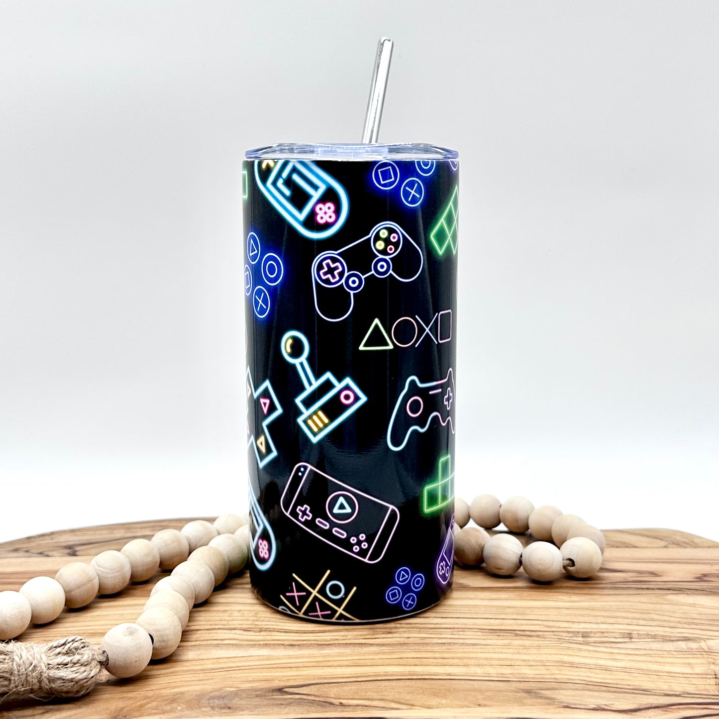 Kids Personalized Neon Gaming Tumbler 15oz