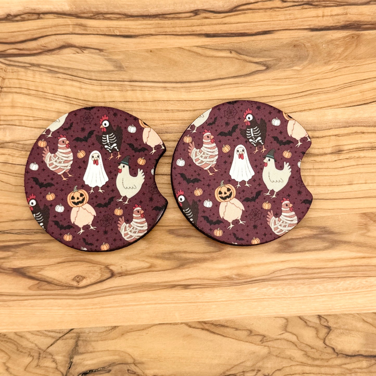 Halloween Themed Car Coasters
