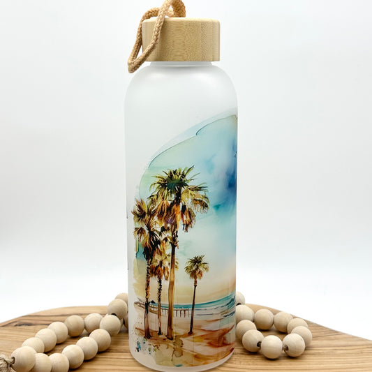 San Diego Frosted Glass Water Bottle