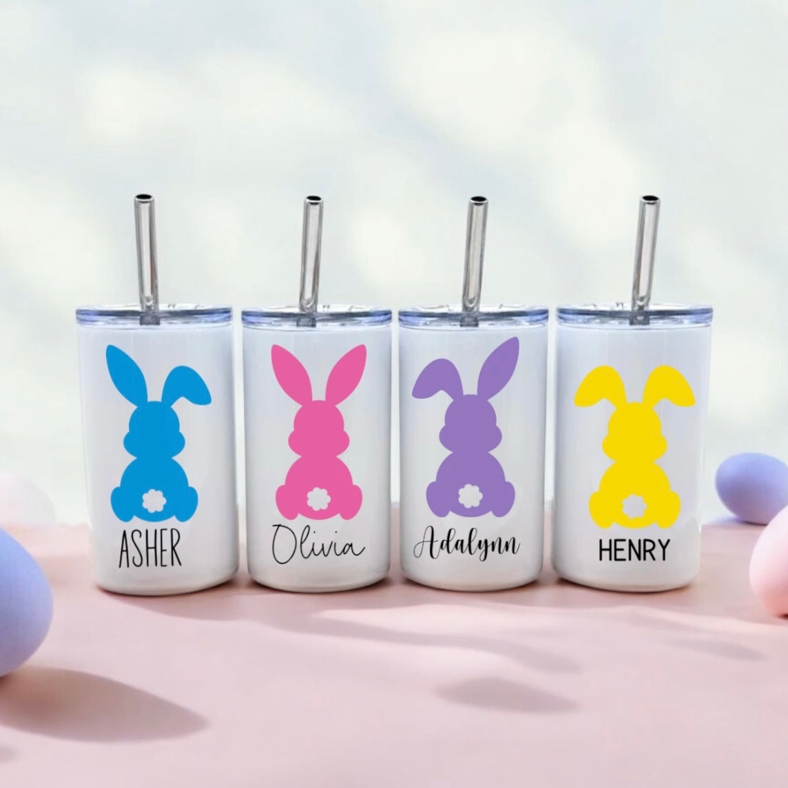 Kids Personalized Easter Bunny Tumblers