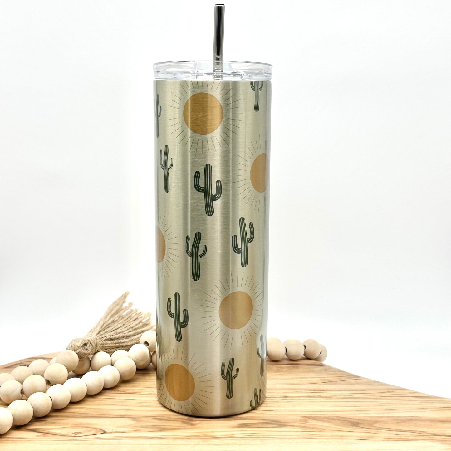 Insulated Stainless Steel Cactus Tumbler