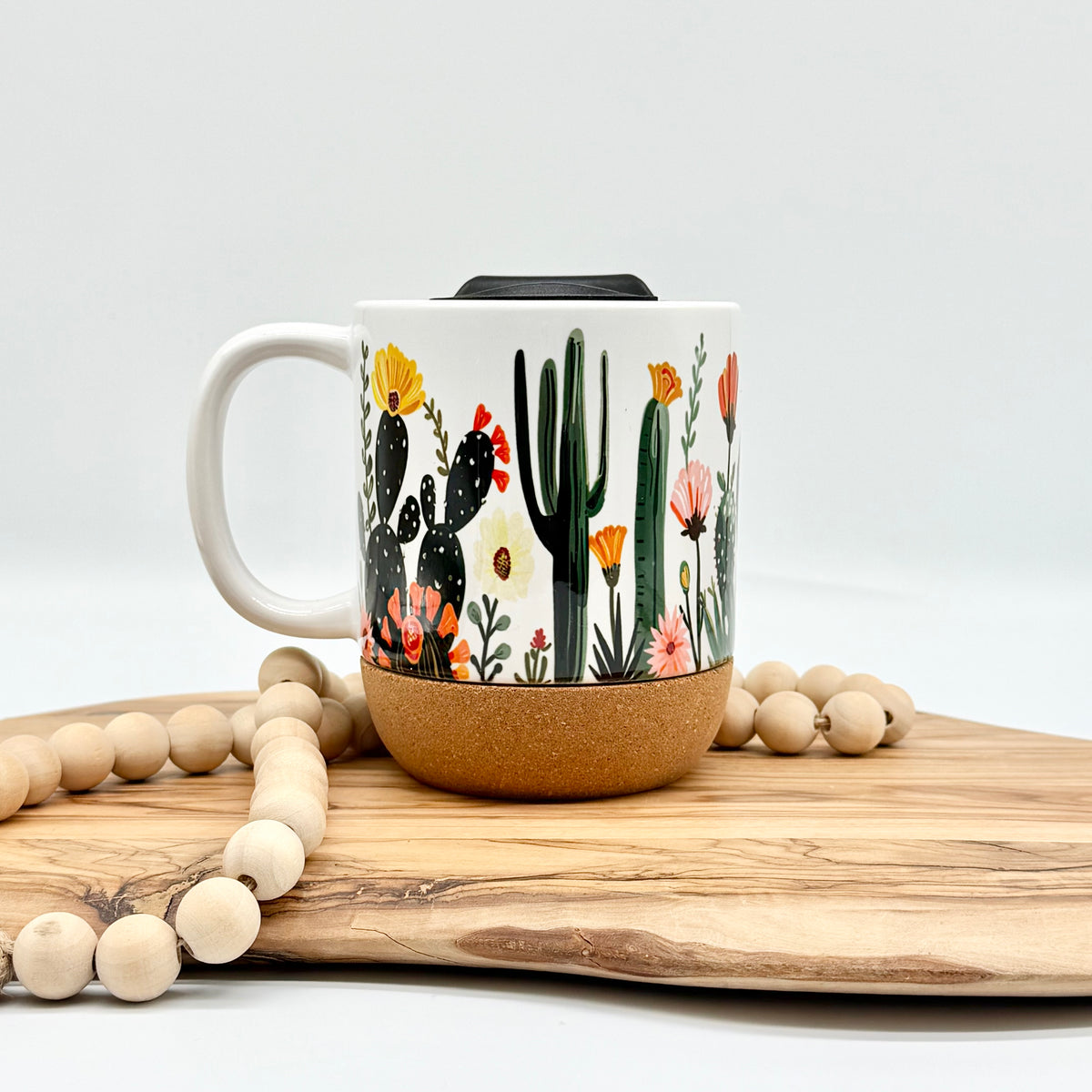 12oz Desert Cactus Cork Bottom Coffee Mug
