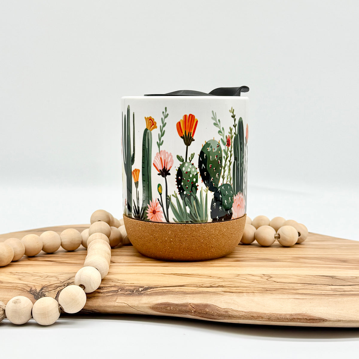 12oz Desert Cactus Cork Bottom Coffee Mug
