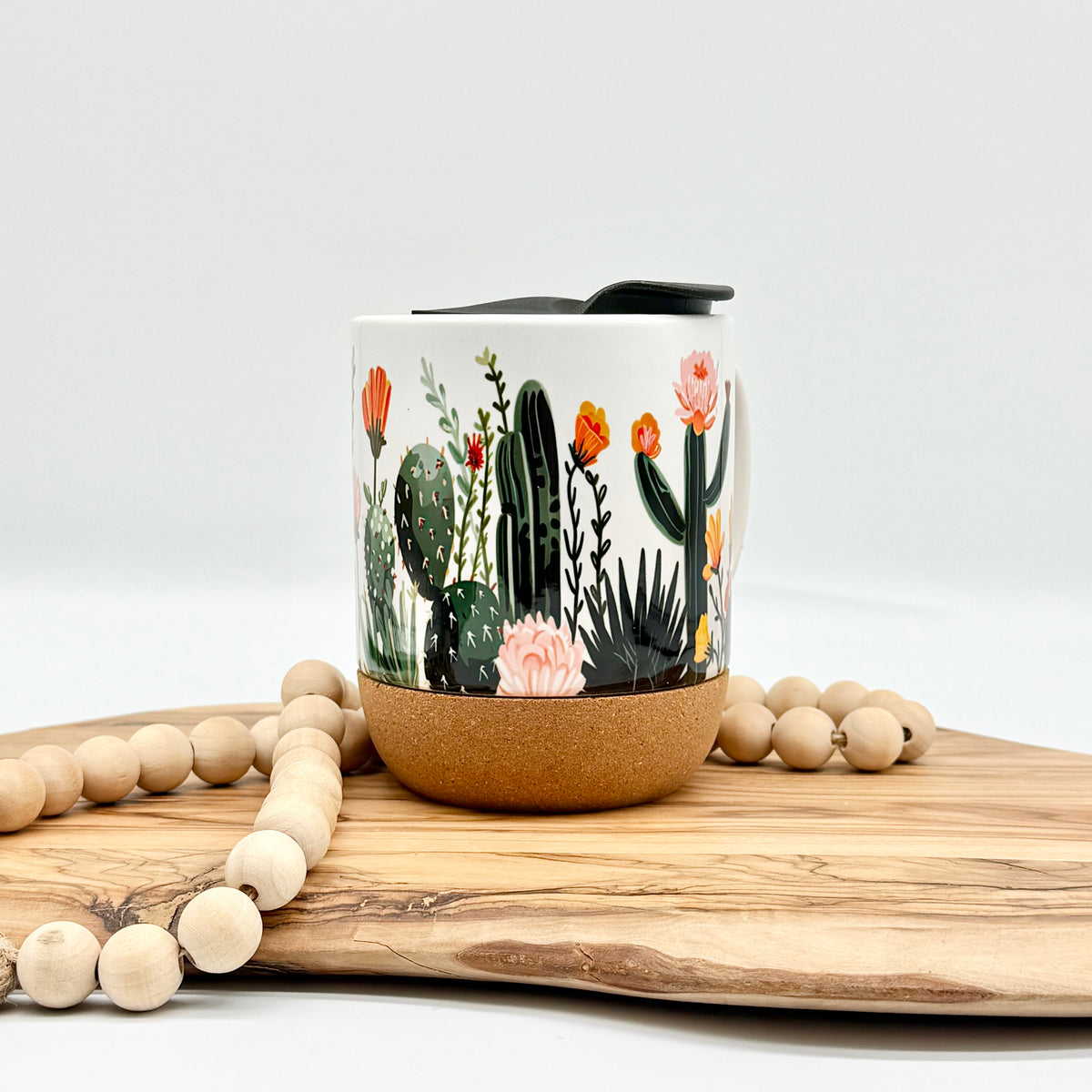 12oz Desert Cactus Cork Bottom Coffee Mug