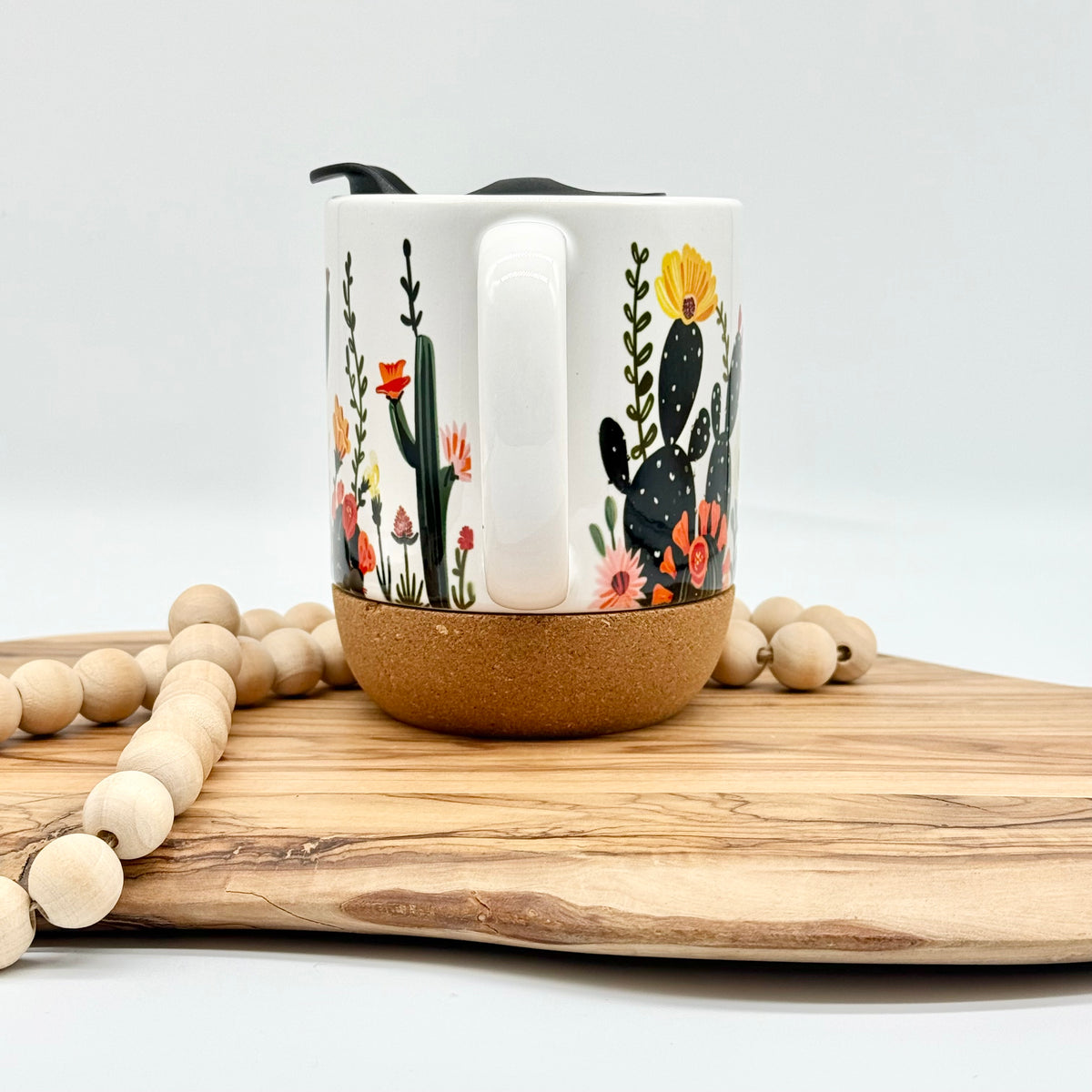 12oz Desert Cactus Cork Bottom Coffee Mug