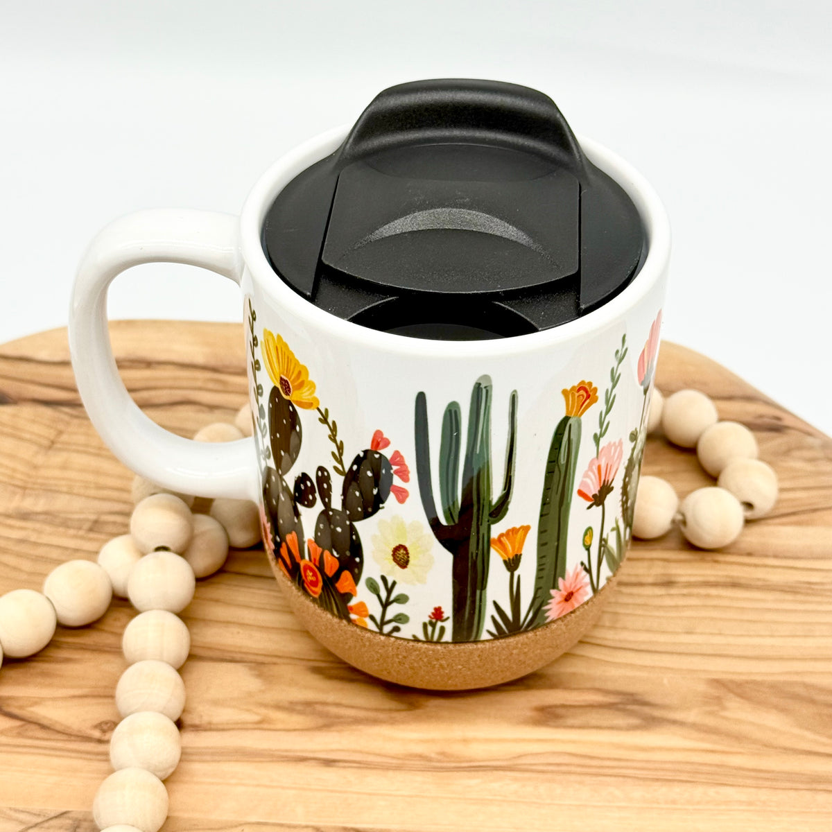 12oz Desert Cactus Cork Bottom Coffee Mug