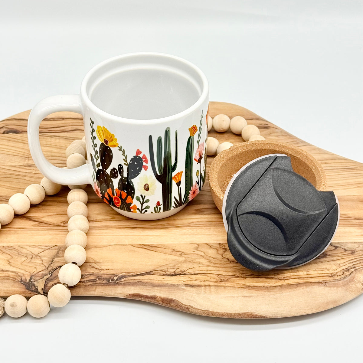 12oz Desert Cactus Cork Bottom Coffee Mug