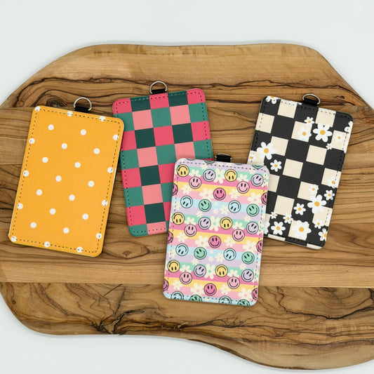 Colorful Retro Badge Holders