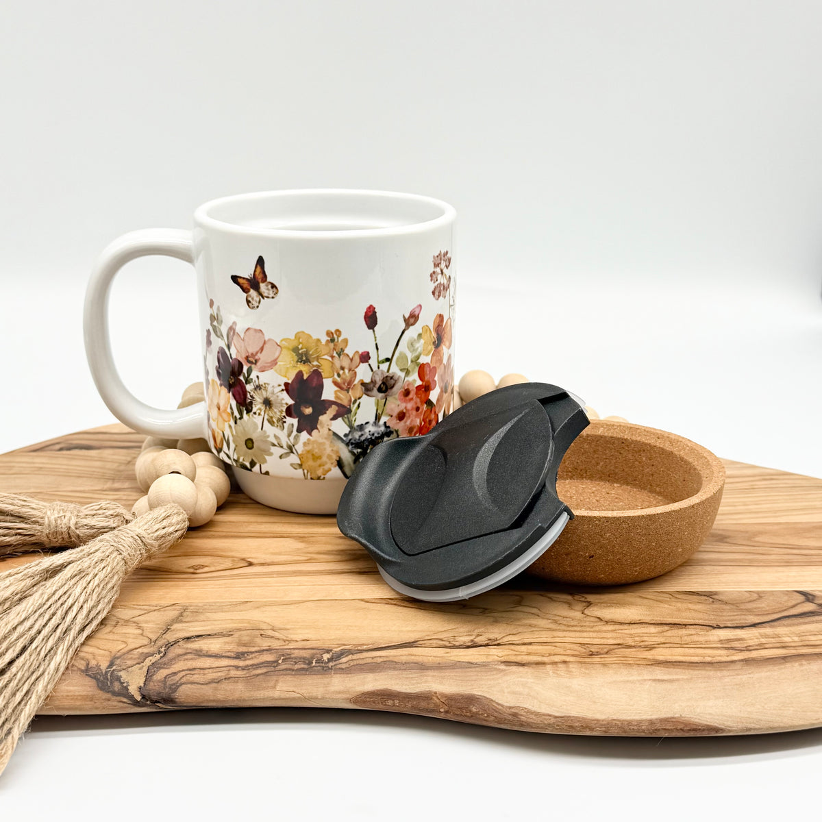 12oz Dandelion Meadow Cork Bottom Coffee Mug