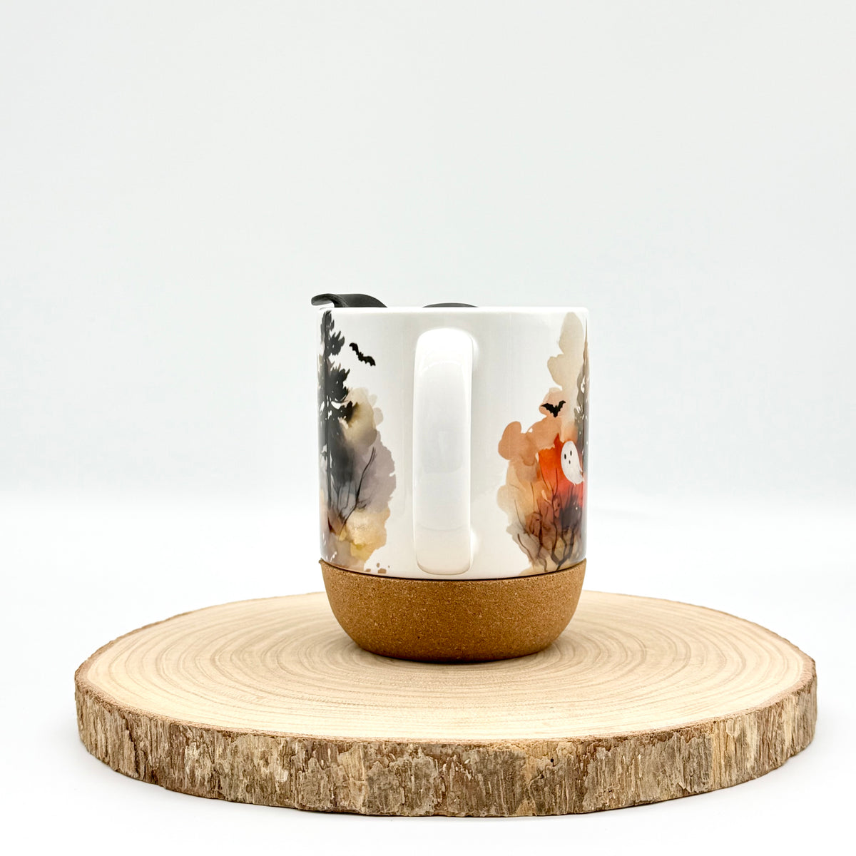 12oz Spooky Forest Ghost Cork Bottom Coffee Mug