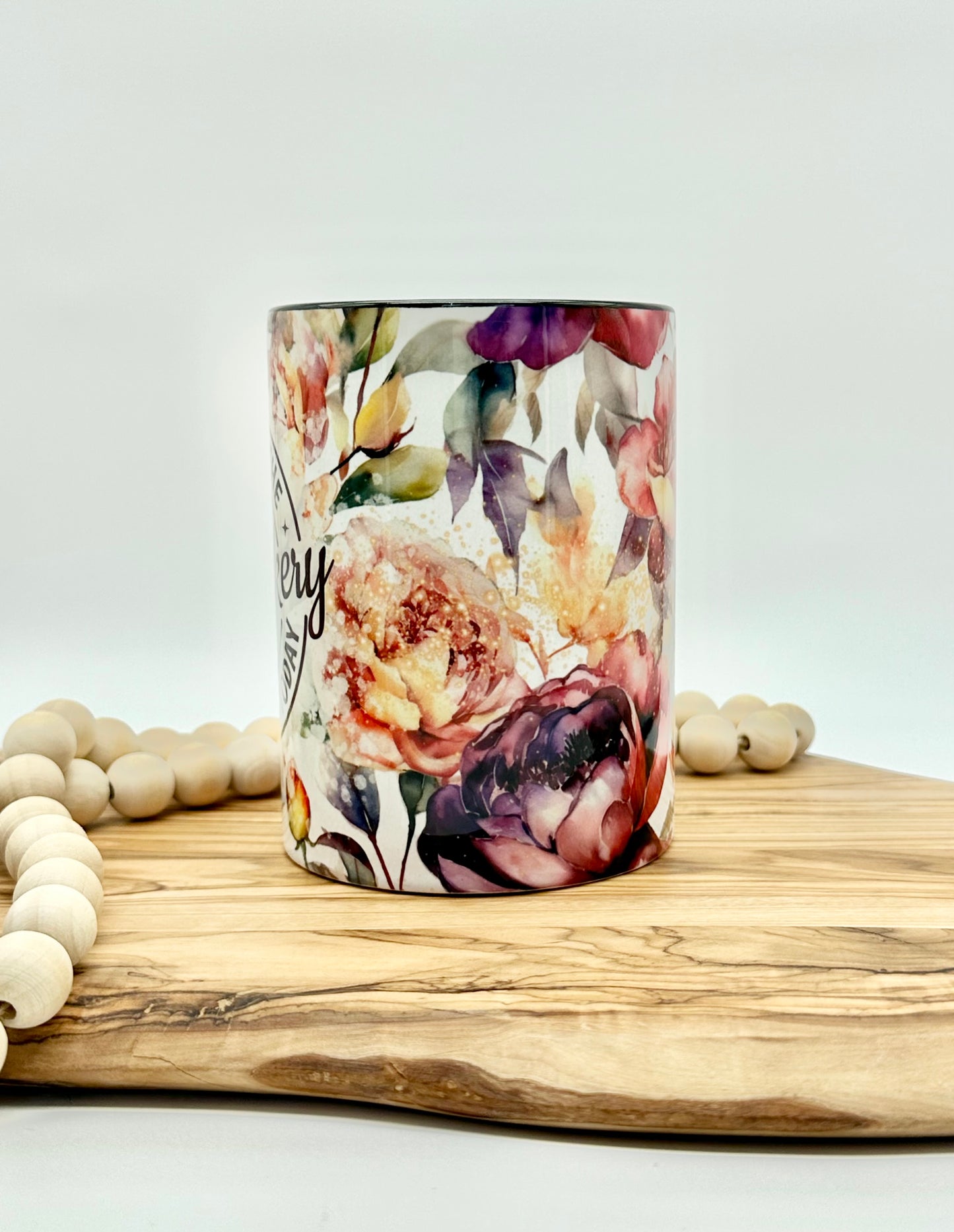 Funny Coffee Mug with Flowers