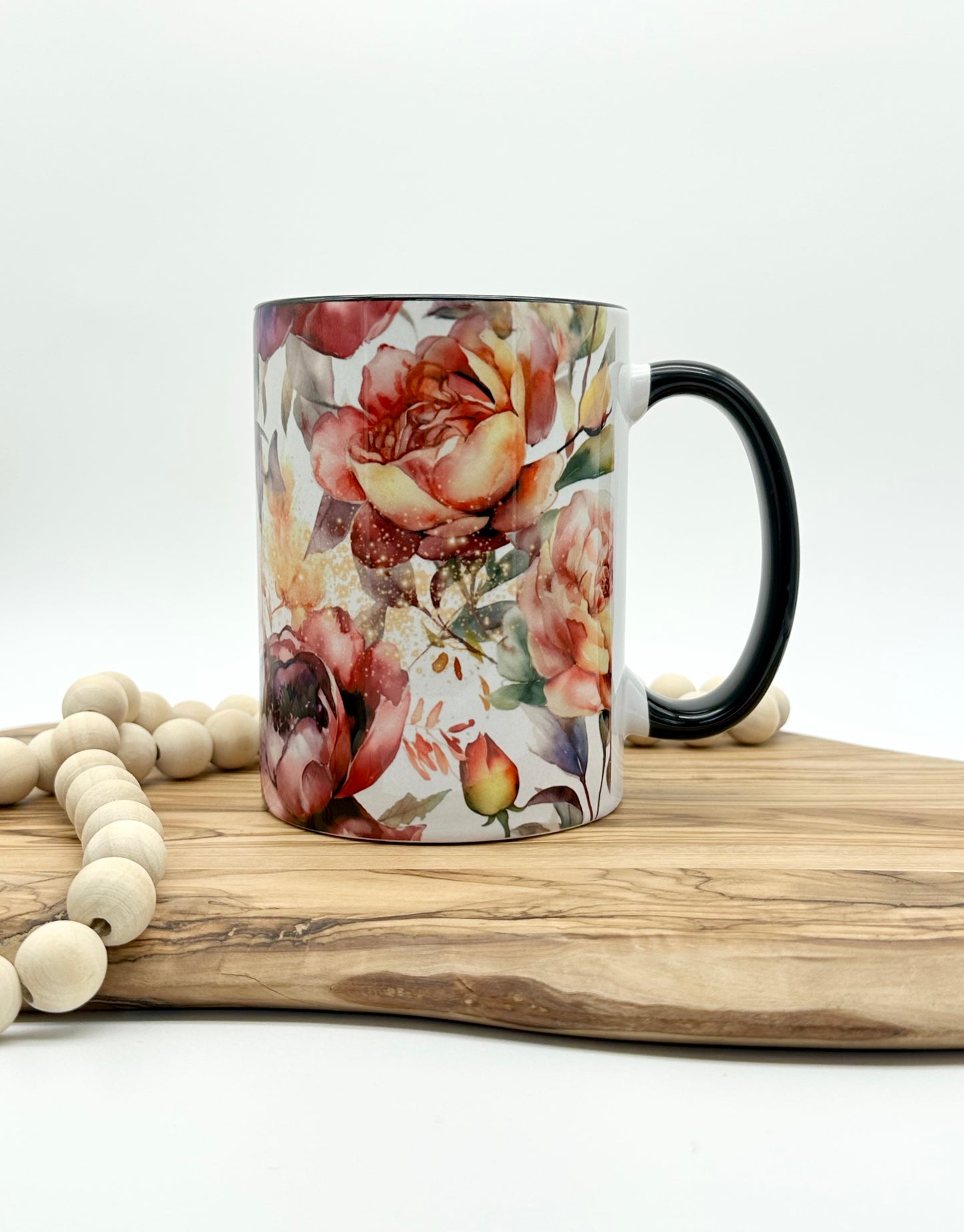 Funny Coffee Mug with Flowers