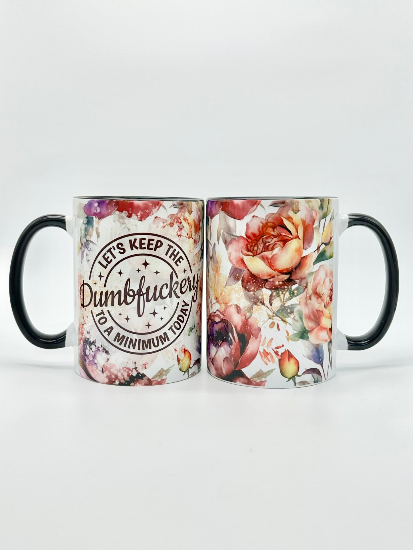 Funny Coffee Mug with Flowers