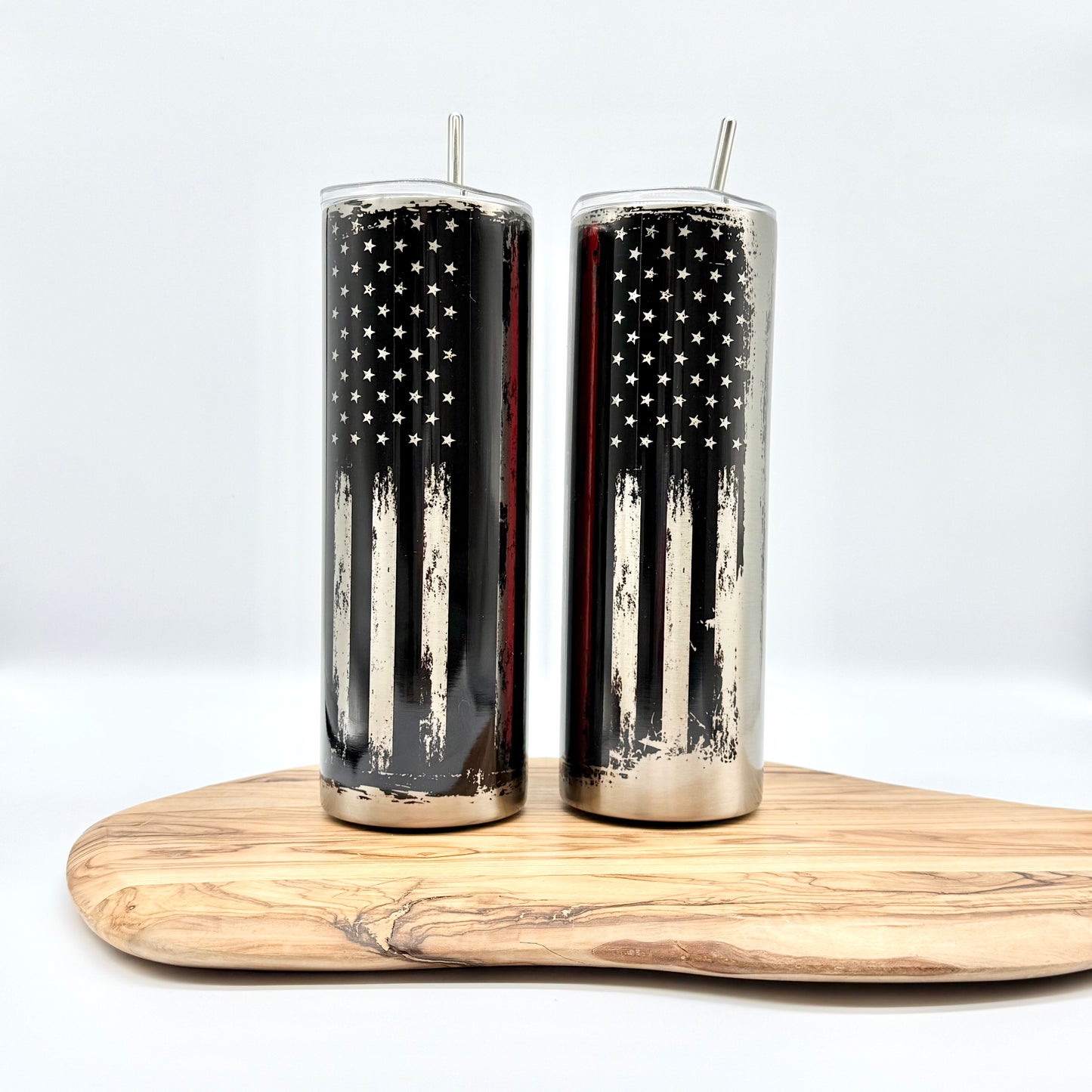 20oz First Responder Tumbler - Insulated Stainless Steel Cup with Lid and Straw