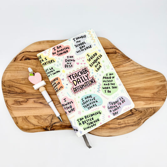 Teacher Affirmations Journal and Beaded Pen Set