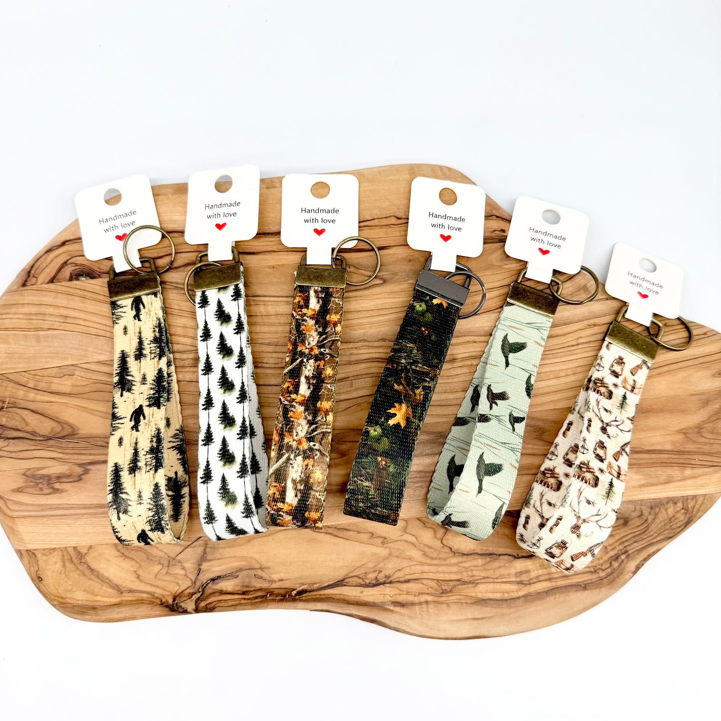 Nature-Inspired Wristlet Keychains – Forest, Bigfoot, Wildlife, and Outdoorsy Prints
