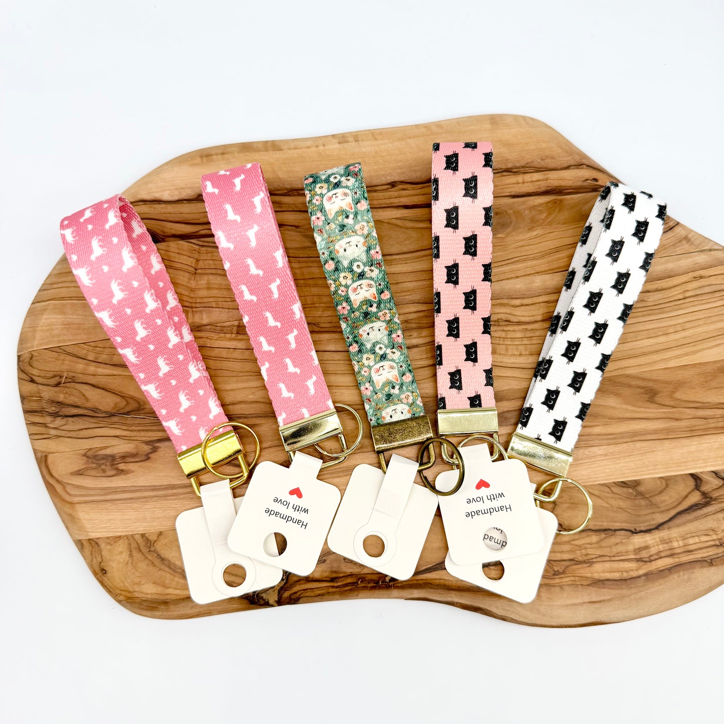 Dog & Cat Key Fob Wristlet Keychains – Pet Lover Gift