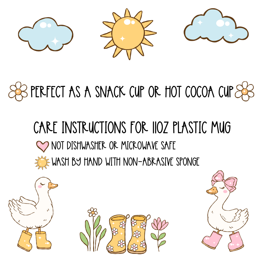 Personalized Kids Mug – Silly Goose Juice BPA-Free Cup with Cute Geese