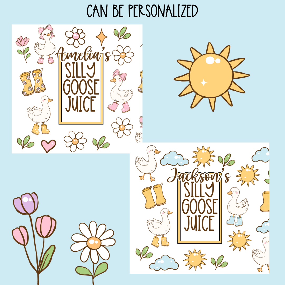 Personalized Kids Mug – Silly Goose Juice BPA-Free Cup with Cute Geese