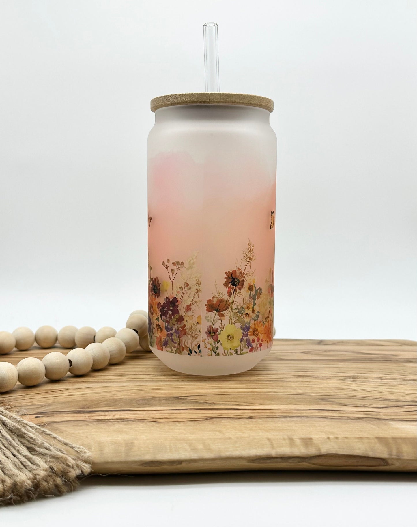 Personalized Quokka Iced Coffee Cup - 16oz Frosted Glass Tumbler with Lid and Straw