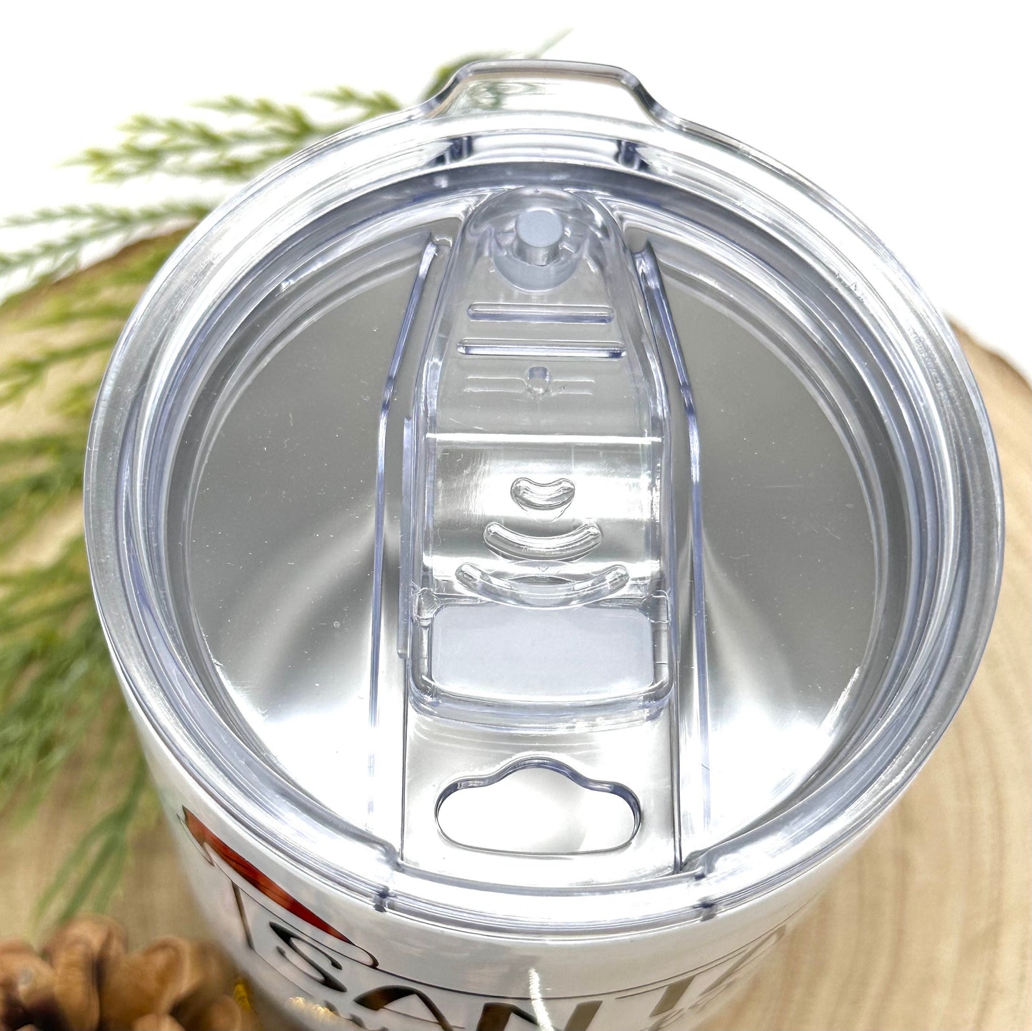 Funny Christmas Wine Glass - 15oz Insulated Tumbler with Lid and Straw