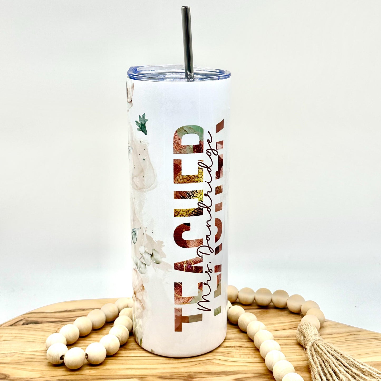 20oz Personalized Teacher Tumbler - Insulated Stainless Steel