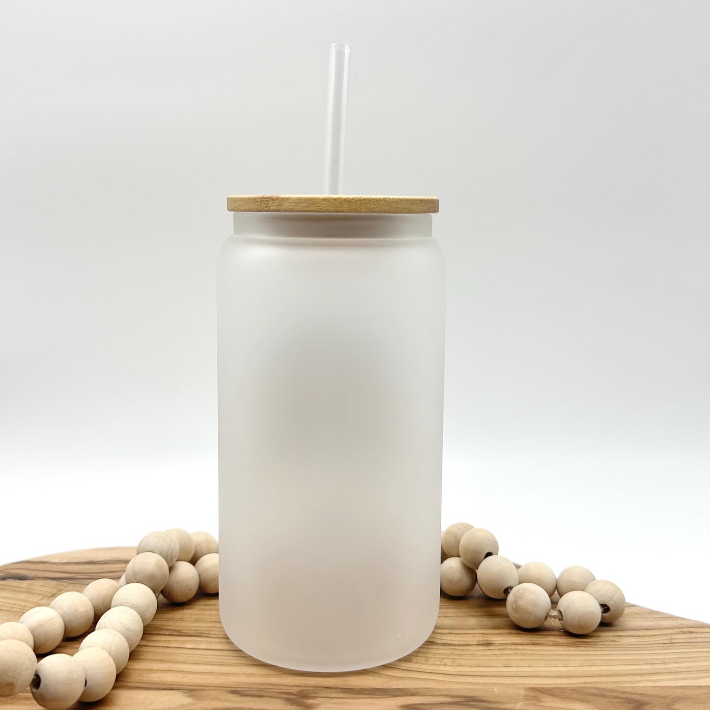 16oz Dog Mom Frosted Glass Tumbler - Iced Coffee Cup with Lid and Straw
