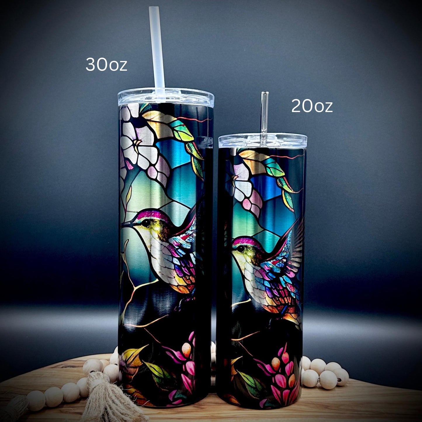 Imperfect Hummingbird Tumbler - 20oz and 30oz Stainless Steel Tumblers with Lid and Straw