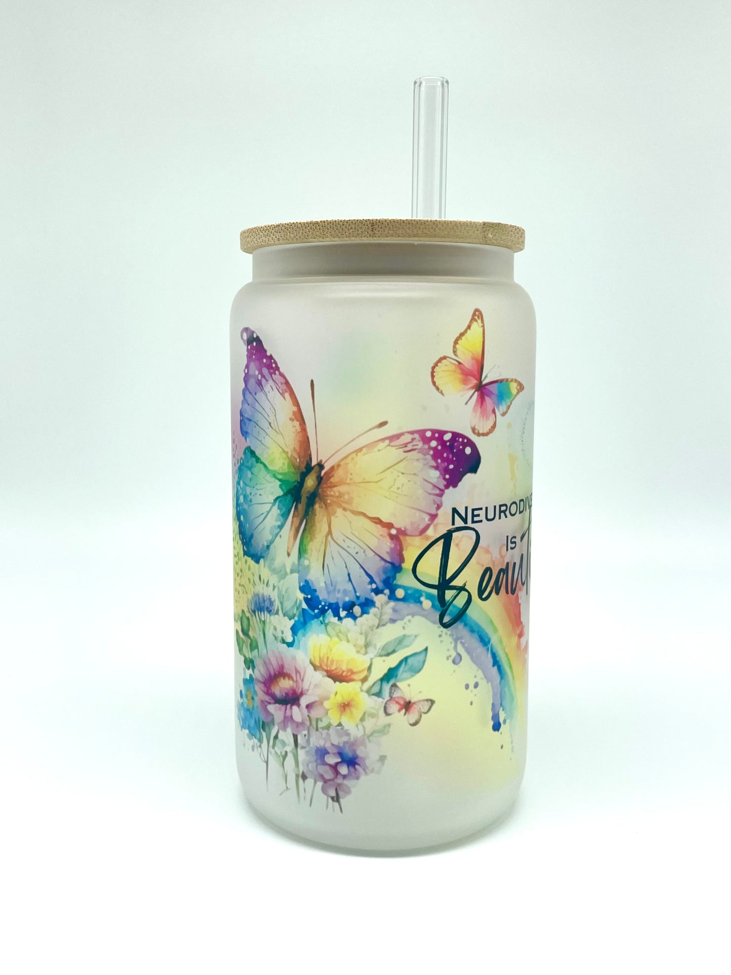 Neurodiversity Frosted Glass Can