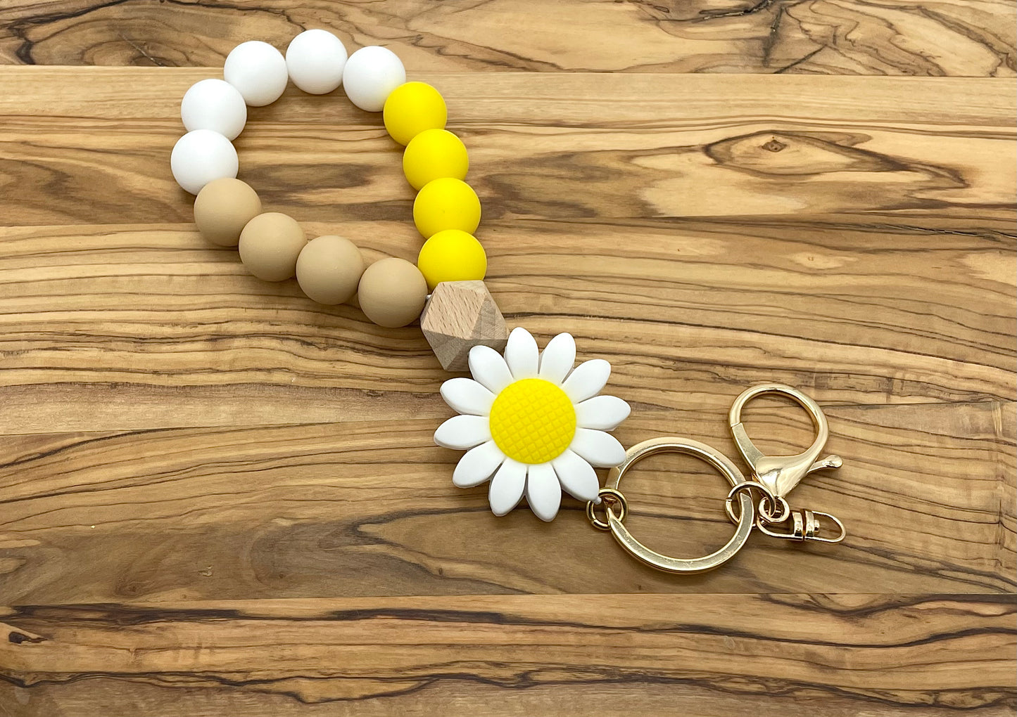 Sunflower and Daisy Wristlet Keychains